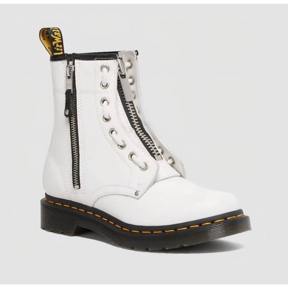 Dr Martens 1460 Twin Zip White Sendel Boots
